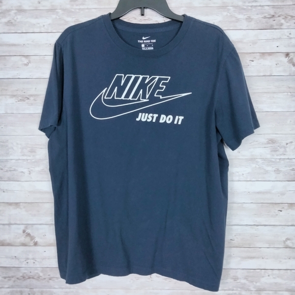 Nike Tops - Nike Tee L Just Do It Blue White 848